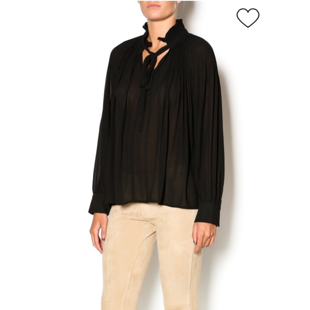 Ark & Co Pleated Blouse Black